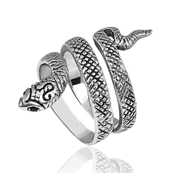 925 Silver Serpent Open-End Ring (Special Zodiac Snake Year Edition)